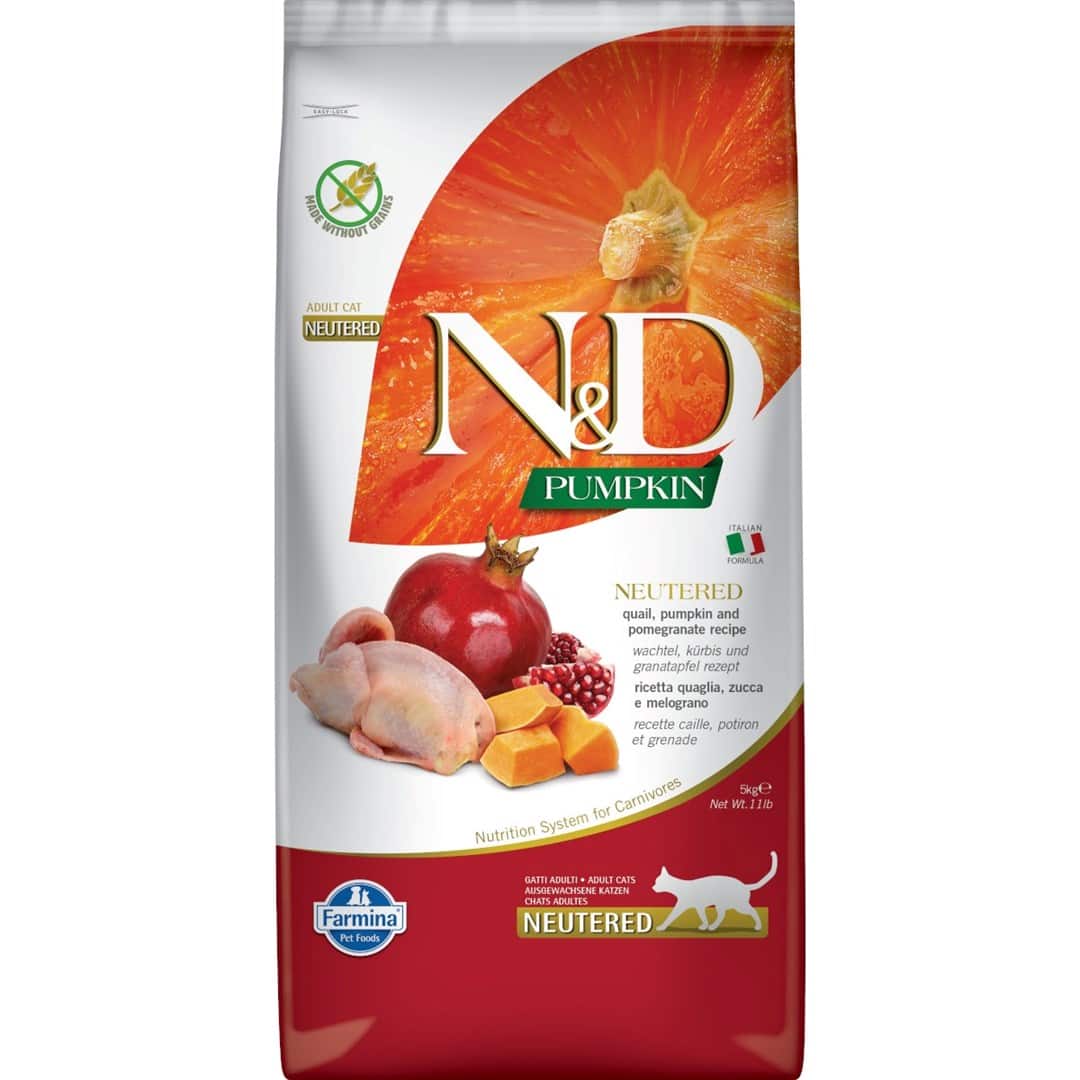 FARMINA N&D CAT PUMPKIN QUAIL & POMEGRANATE 5kg