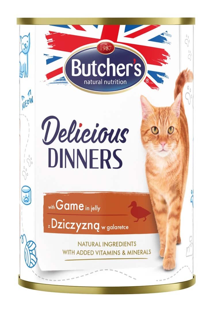 BUTCHER'S Delicious Dinners Kawałki z dziczyzną w galaretce - mokra karma dla kota - 400 g — zdjęcie 1 z 2