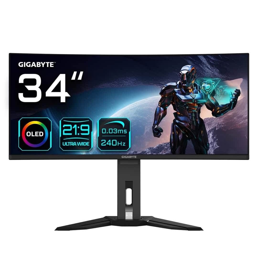 MONITOR GIGABYTE OLED 34" MO34WQC2 240Hz — zdjęcie 1 z 8