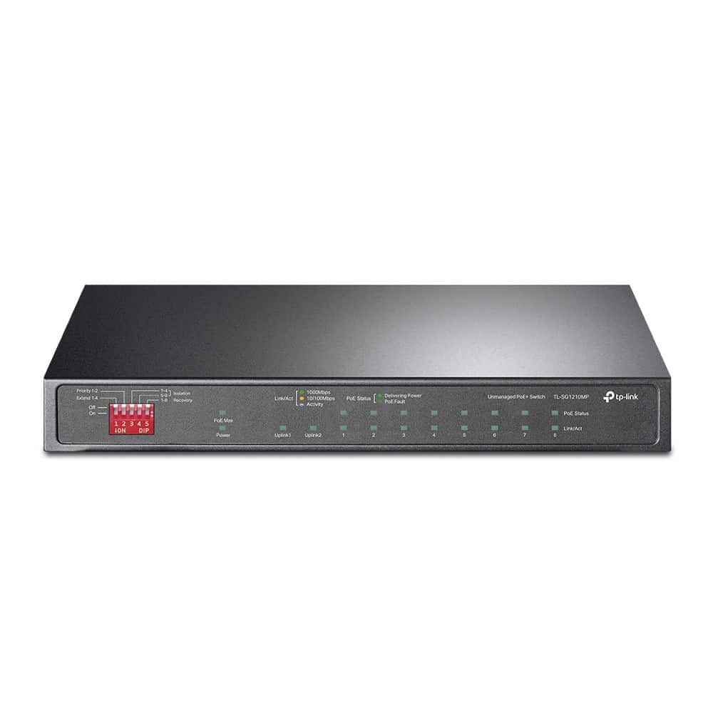 Switch TP-LINK TL-SG1210MP Czarny — zdjęcie 1 z 4