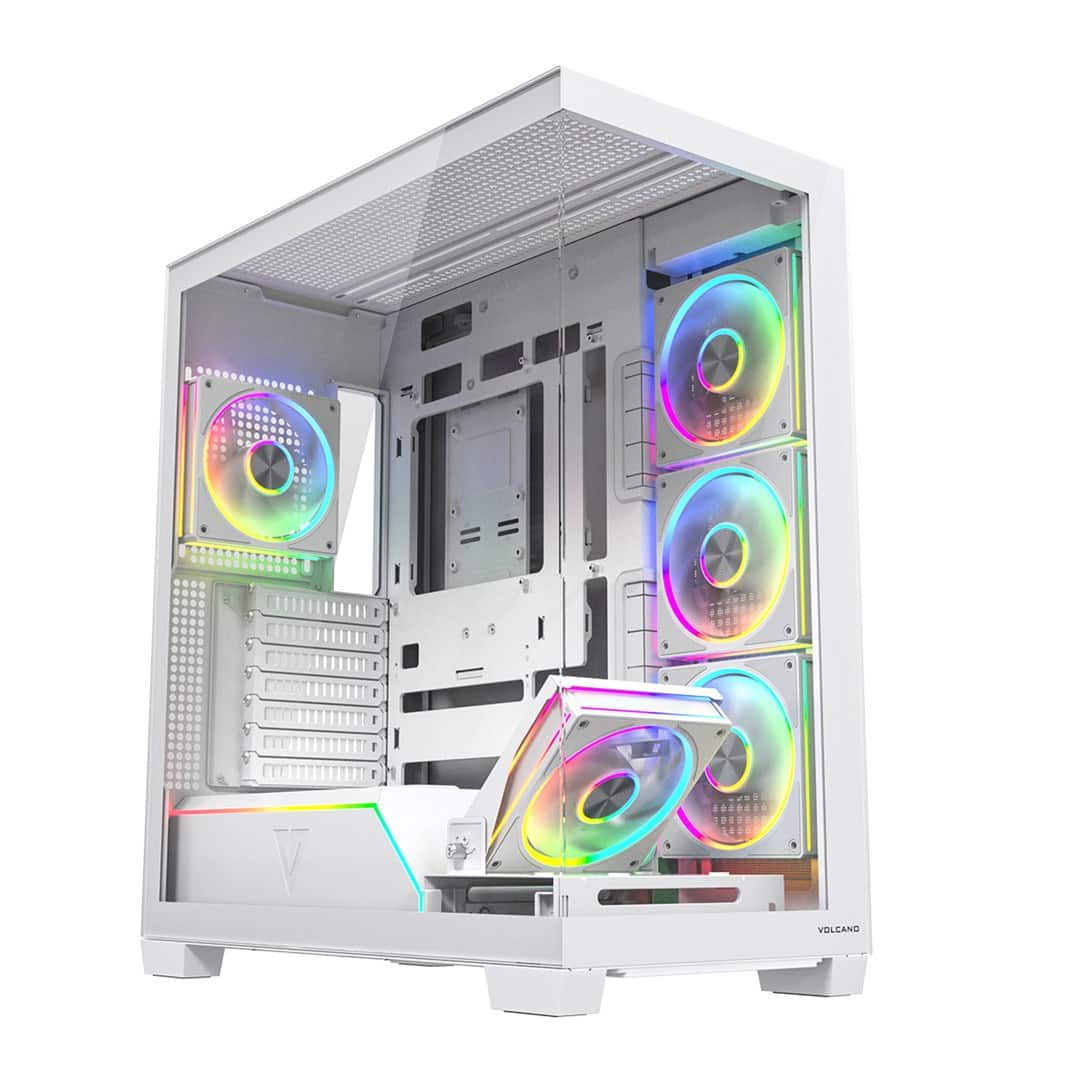 MODECOM OBUDOWA VOLCANO STELLAR PLUS ARGB MIDI 5F WHITE — zdjęcie 1 z 8
