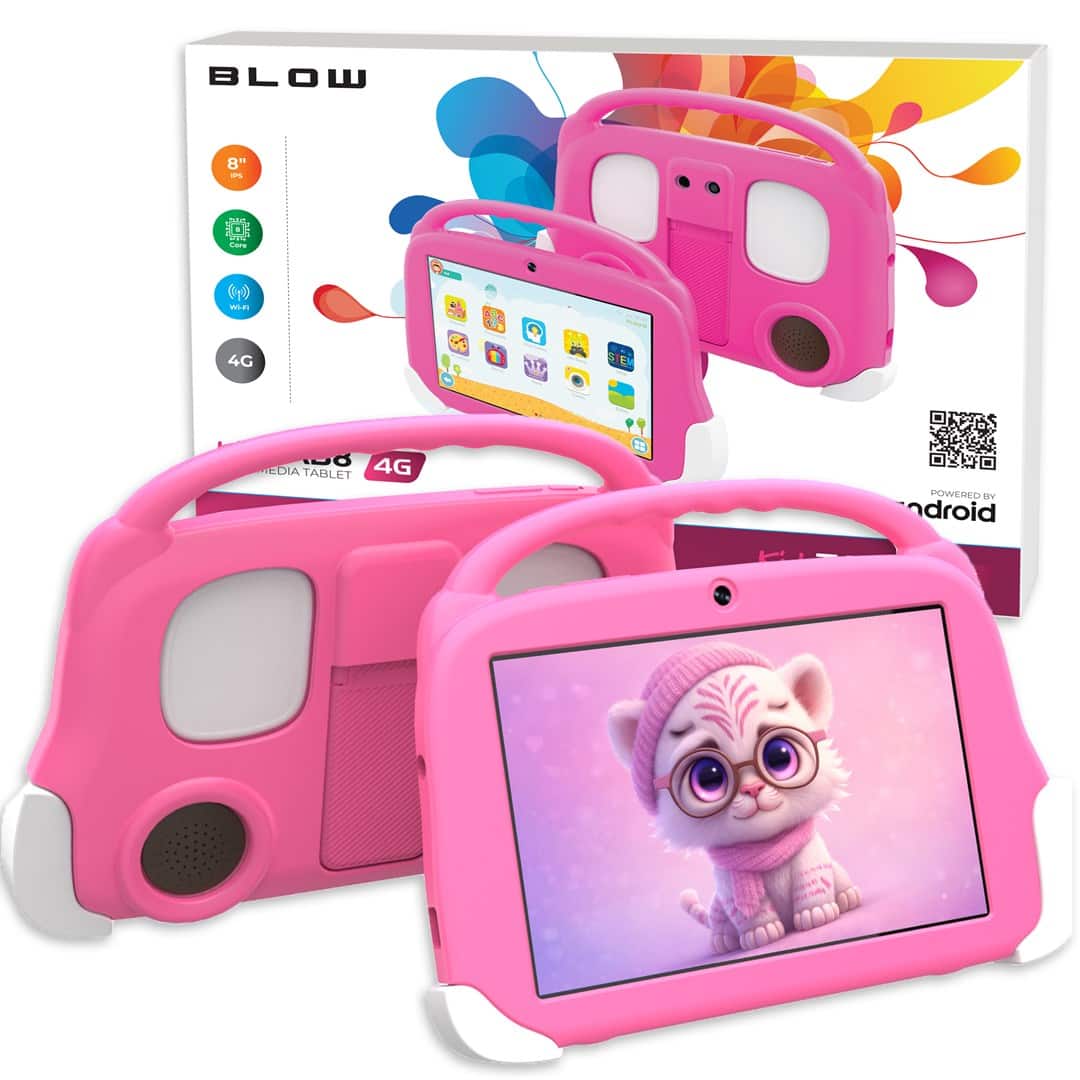 BLOW TABLET KIDSTAB8 4G 4/64GB RÓŻOWE ETUI — zdjęcie 1 z 8