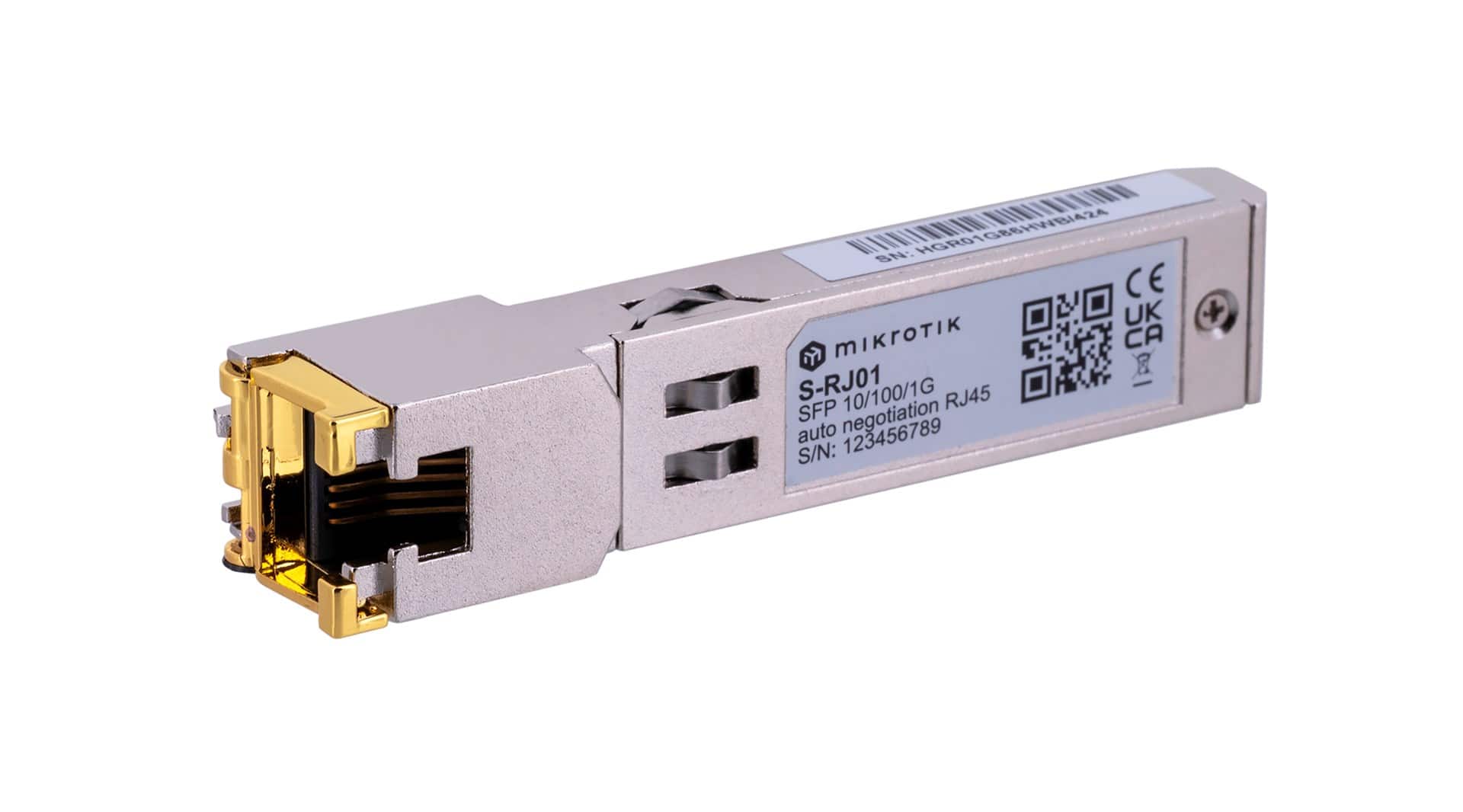 Wkładka SFP Mikrotik S-RJ01 1.25Gbps RJ45  100m — zdjęcie 1 z 4