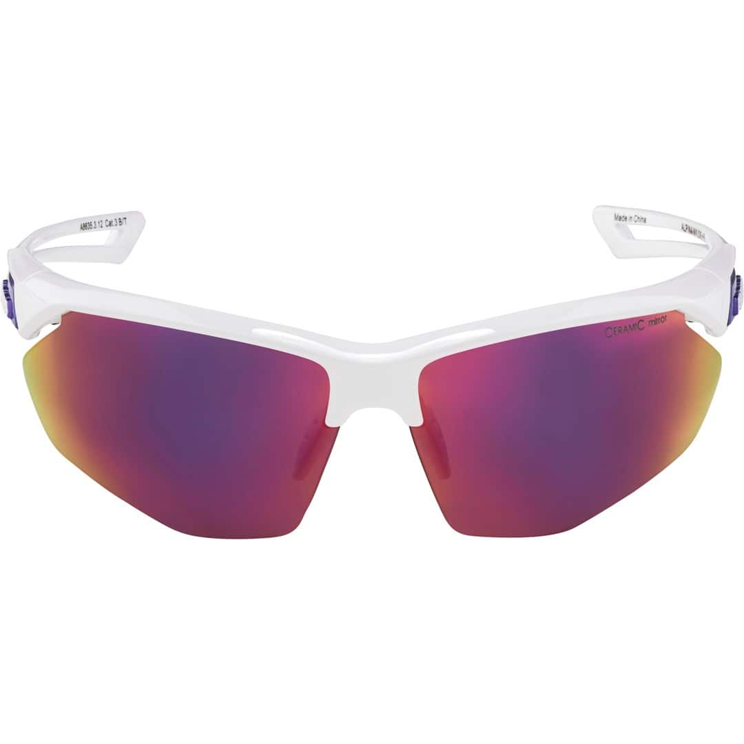 ALPINA NYLOS HR Okulary Rowerowe Biało-Fioletowe — zdjęcie 1 z 3