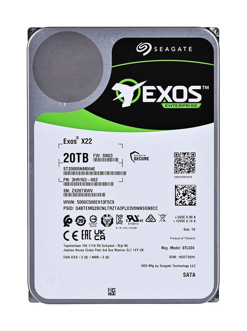 Dysk twardy HDD Seagate Exos X22 20TB 3,5" SATA ST20000NM004E — zdjęcie 1 z 3