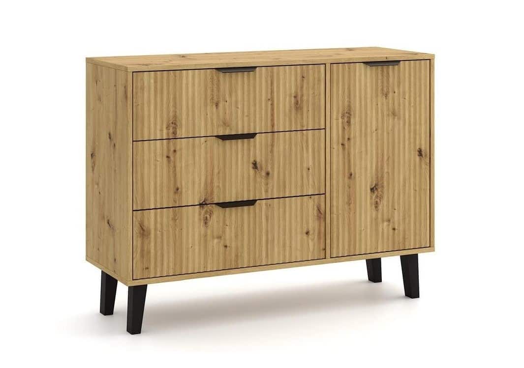 KOMODA SCANDI 1D3S SLIM DąB ARTISAN — zdjęcie 1 z 5