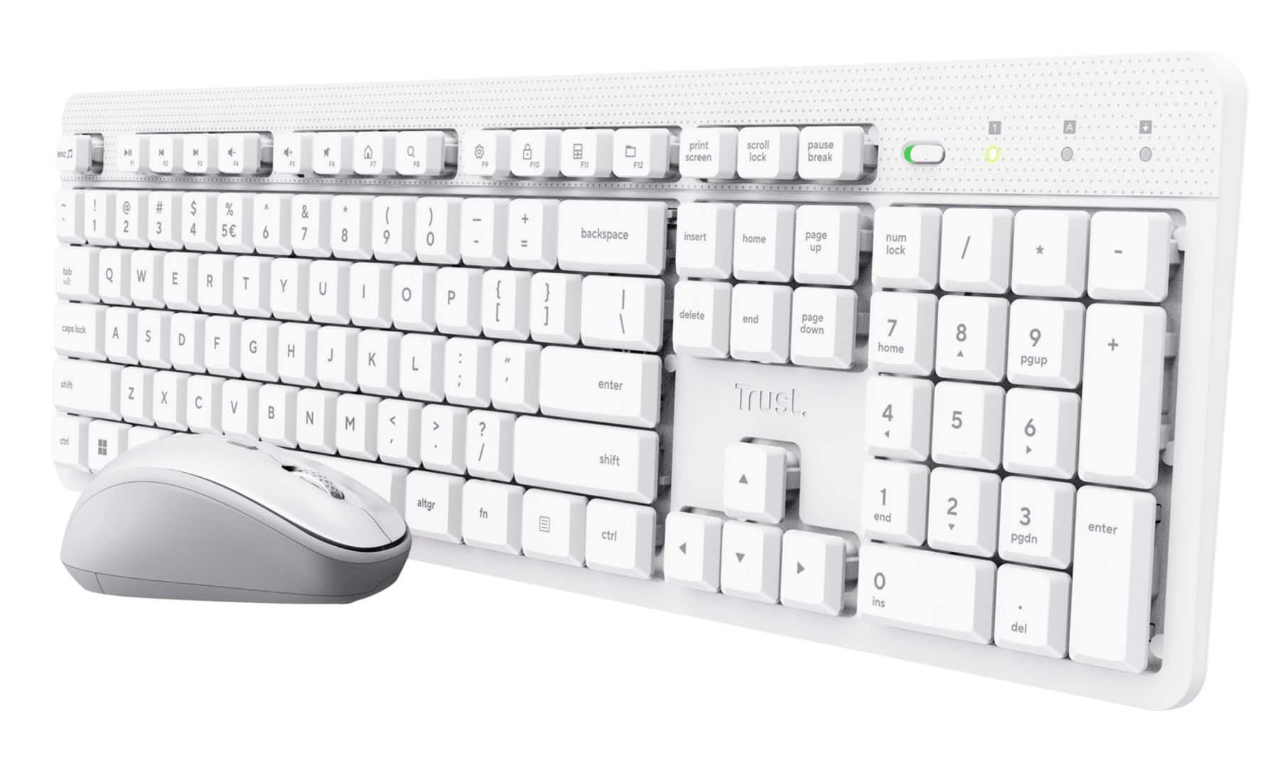 Klawiatura + mysz Trust ODY II Wireless White US — zdjęcie 1 z 8