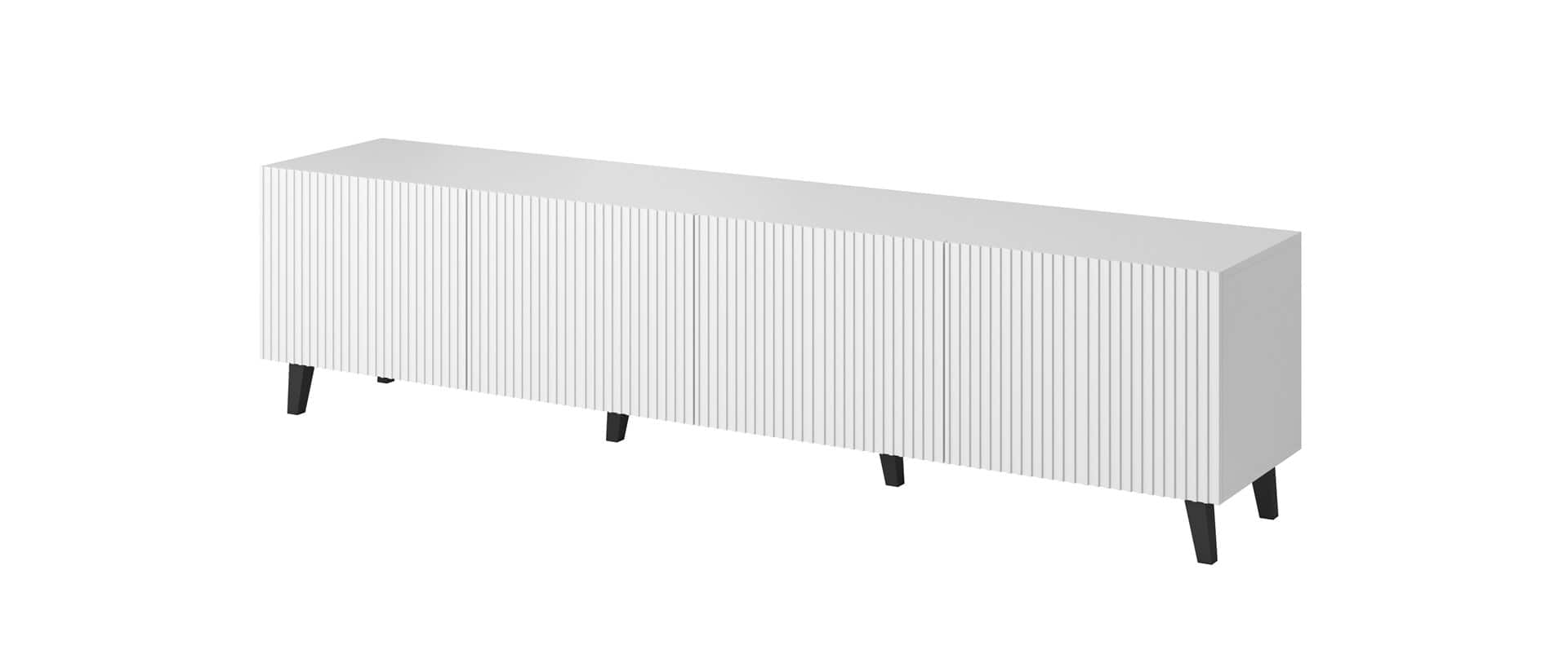 Szafka RTV PAFOS 200x40x52 biały mat — zdjęcie 1 z 7