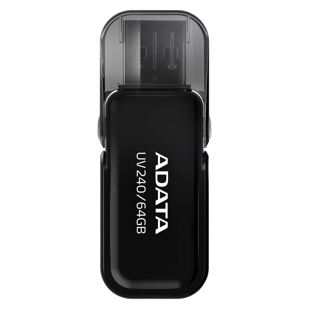 Pendrive ADATA UV240 AUV240-64G-RBK (64GB; USB 2.0; kolor czarny) — zdjęcie 1 z 4