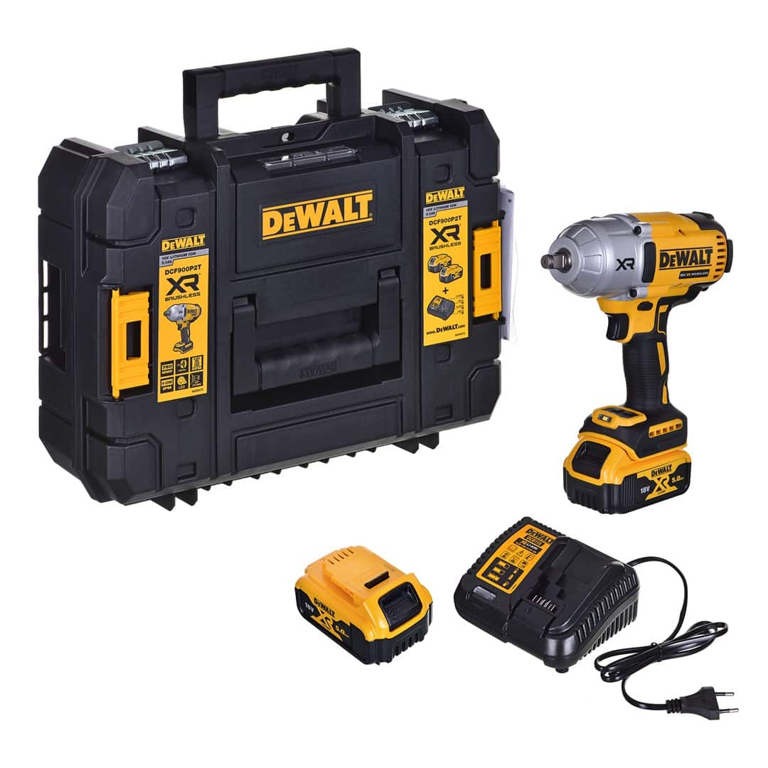 Klucz udarowy 1/2" 18V 2x5,0Ah DCF900P2T-QW DEWALT — zdjęcie 1 z 8