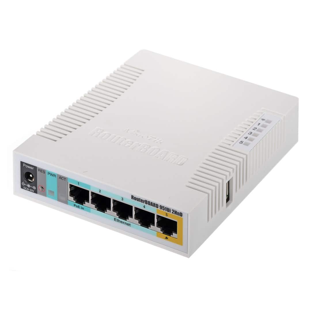Router WiFi 4 Mikrotik RB951Ui-2HnD 2,4GHz(2x2) 5p — zdjęcie 1 z 5