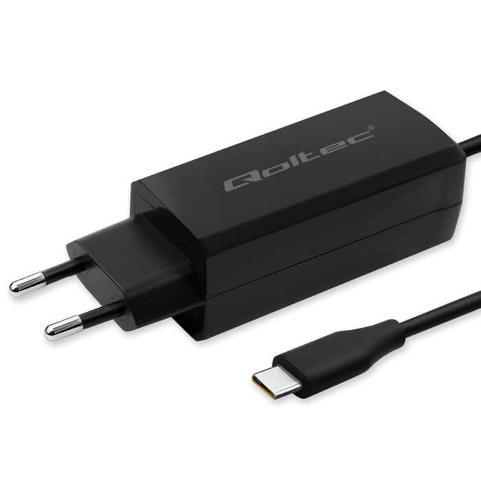 QOLTEC ŁADOWARKA SIECIOWA 90W GAN | 5-20V | 3-4.5A | USB-C 3.1 — zdjęcie 1 z 8