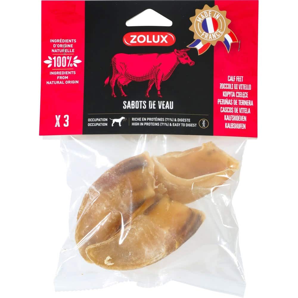 ZOLUX Przysmak naturalny Kopyta cielęx3 90g