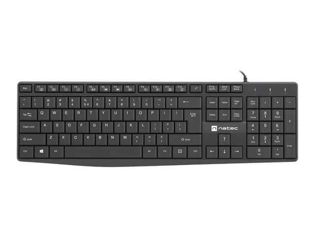 NATEC KLAWIATURA NAUTILUS US SLIM CZARNA NKL-1950 — zdjęcie 1 z 4