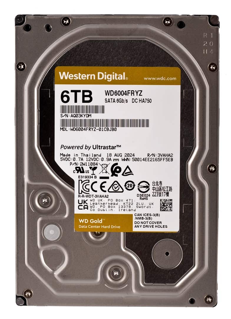 Dysk serwerowy HDD WD Gold DC HA750 WD6004FRYZ (6 TB; 3.5"; SATA) — zdjęcie 1 z 3