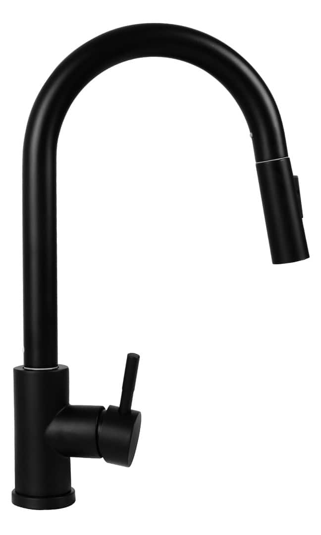 Bateria PYRAMIS IDEA granit volcano 090941338 kuchenna z wyciąganą wylewką czarna — zdjęcie 1 z 2