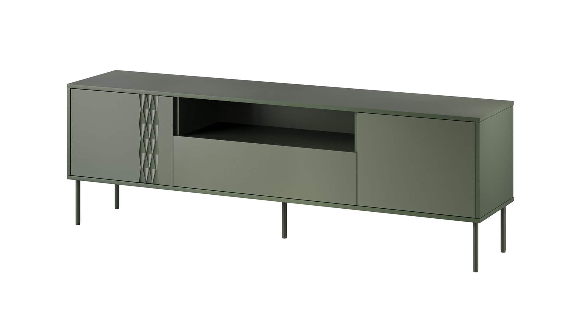 Szafka RTV EF TRESSE 180x40x54,5 zieleń mat — zdjęcie 1 z 4