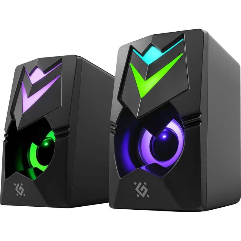 DEFENDER GLOSNIKI PC J4 2.0 6W LED USB CZARNE — zdjęcie 1 z 8