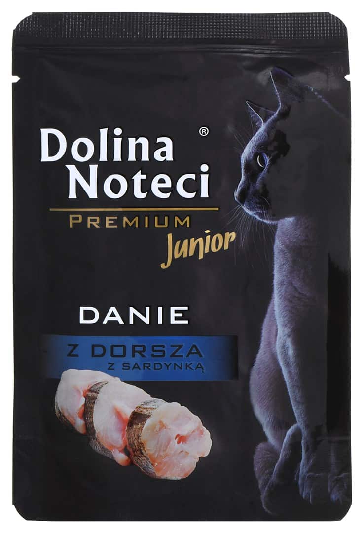 DOLINA NOTECI Premium Danie z dorszem i sardynką - mokra karma dla kociąt - 85 g — zdjęcie 1 z 2