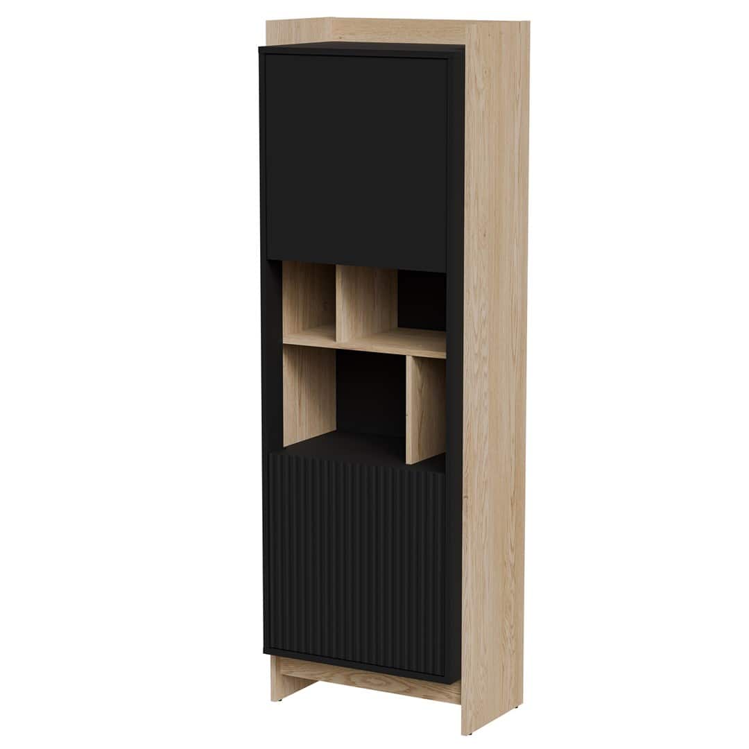Witryna PORTO 59x38x180 dęb/czarny — zdjęcie 1 z 4
