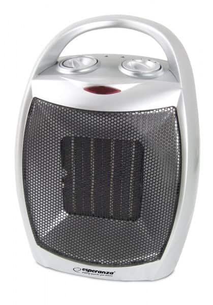 Termowentylator elektryczny Esperanza EHH006 (1500W; 3 stopnie grzania; kolor czarny, kolor srebrny) — zdjęcie 1 z 5