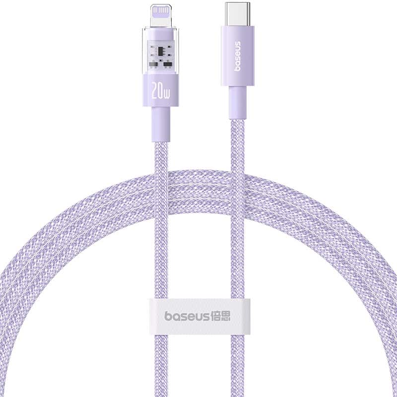 Kabel Baseus Gem USB C-Lightning 20W 1m (fioletowy) — zdjęcie 1 z 6