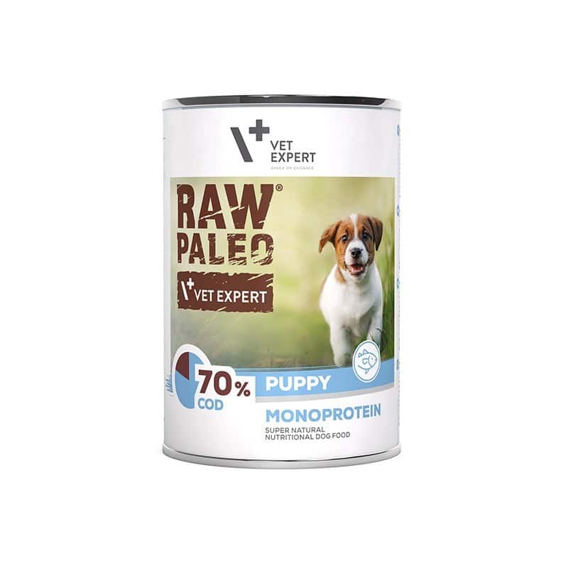 VetExpert Raw Paleo Dorsz Puppy Can 400g — zdjęcie 1 z 3