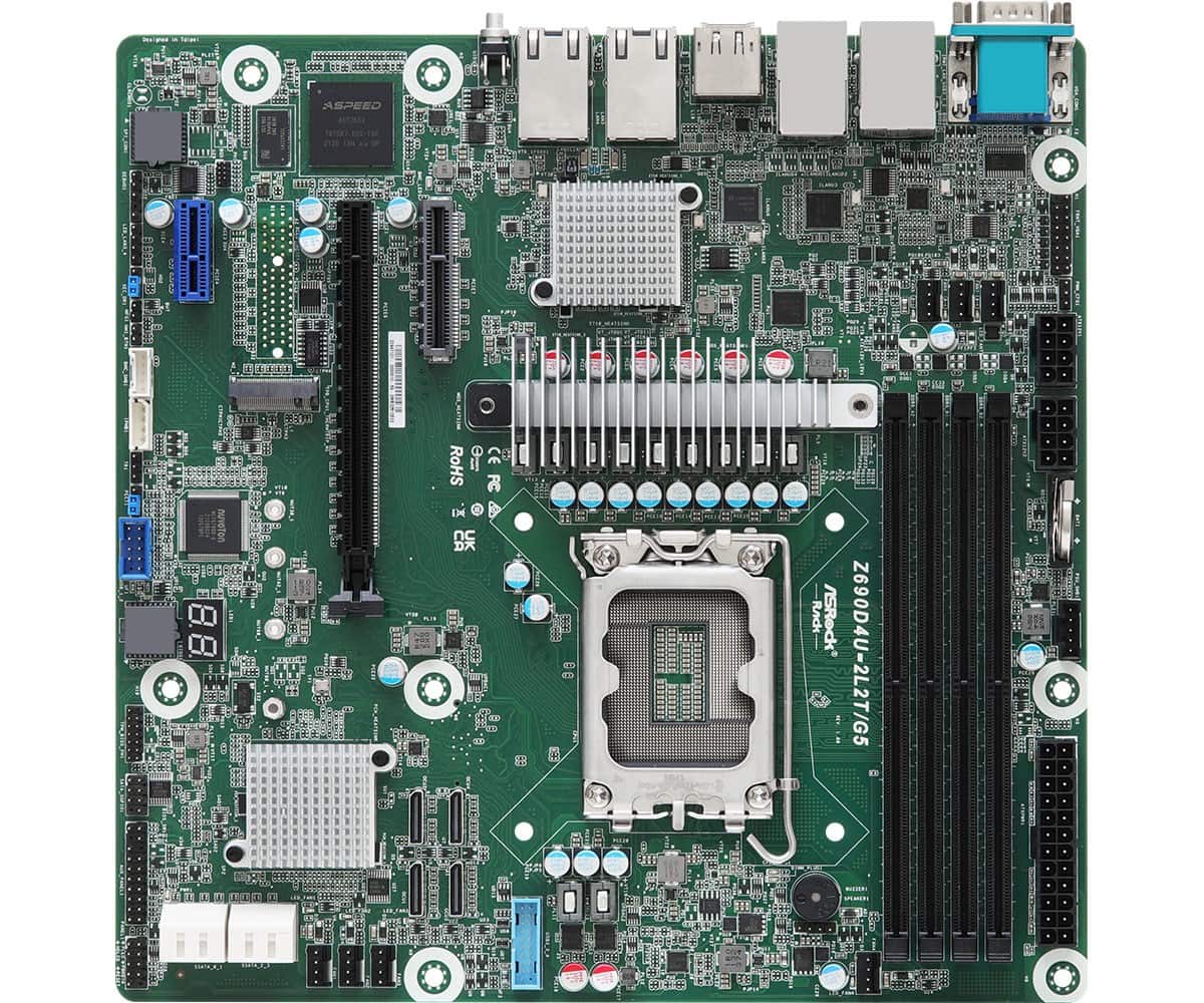 Płyta główna ASRock Z690D4U-2L2T/G5 1x LGA1700 Intel Core 12/13gen Z690 (4xDIMM, SATA, 1xM.2, 2xGbE, 2x10GbE, IPMI) — zdjęcie 1 z 4