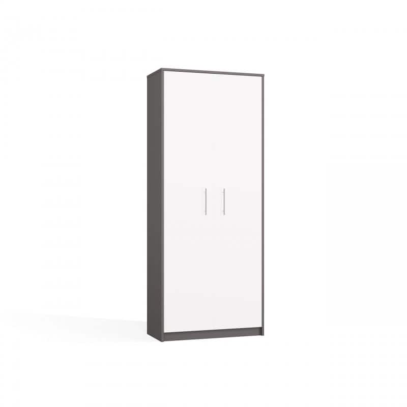 REGAŁ ZAMKNIETY OLIV 2D ANTRACYT/BIEL KOMPLET — zdjęcie 1 z 8