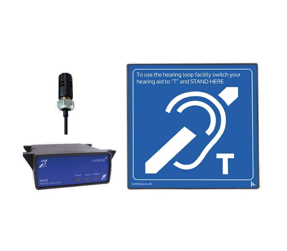 CONTACTA PĘTLA INDUKCYJNA IL-K300-45-00, ZESTAW PĘTLI INDUKCYJNEJ DO MONTAŻU NAD BLATEM Z MIKROFONEM ANTYWANDALOWYM — zdjęcie 1 z 4