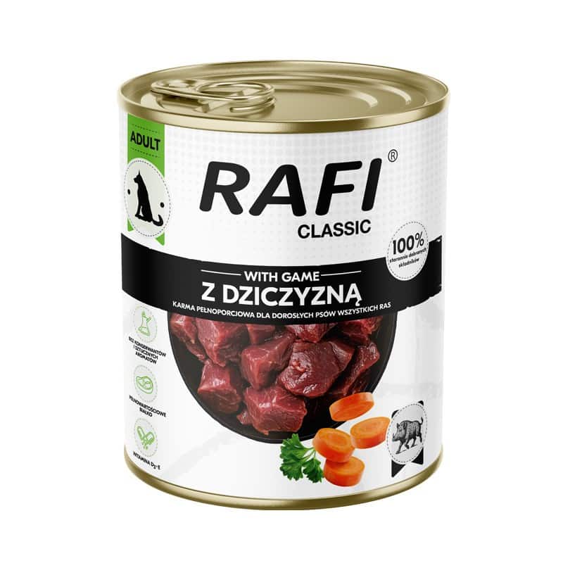 Dolina Noteci Rafi Classic z dziczyzną dla psa 800g