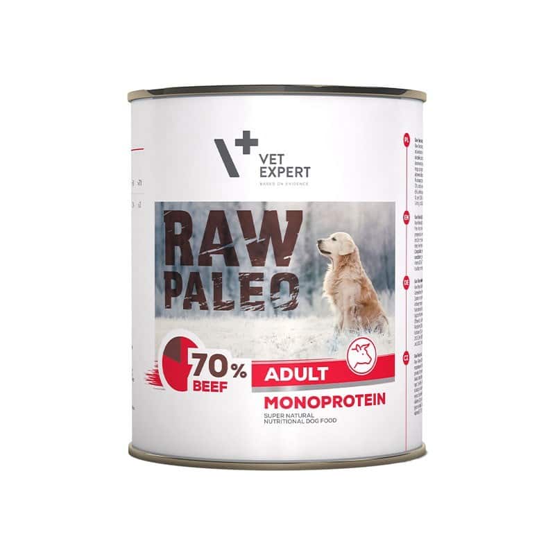 VetExpert Raw Paleo Wołowina Adult Can 800g — zdjęcie 1 z 3