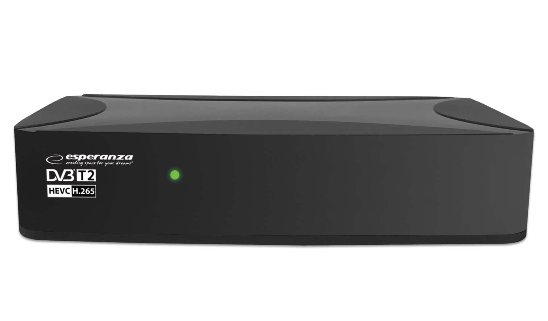ESPERANZA TUNER DVB-T2 H.265/HEVC EV108R — zdjęcie 1 z 4