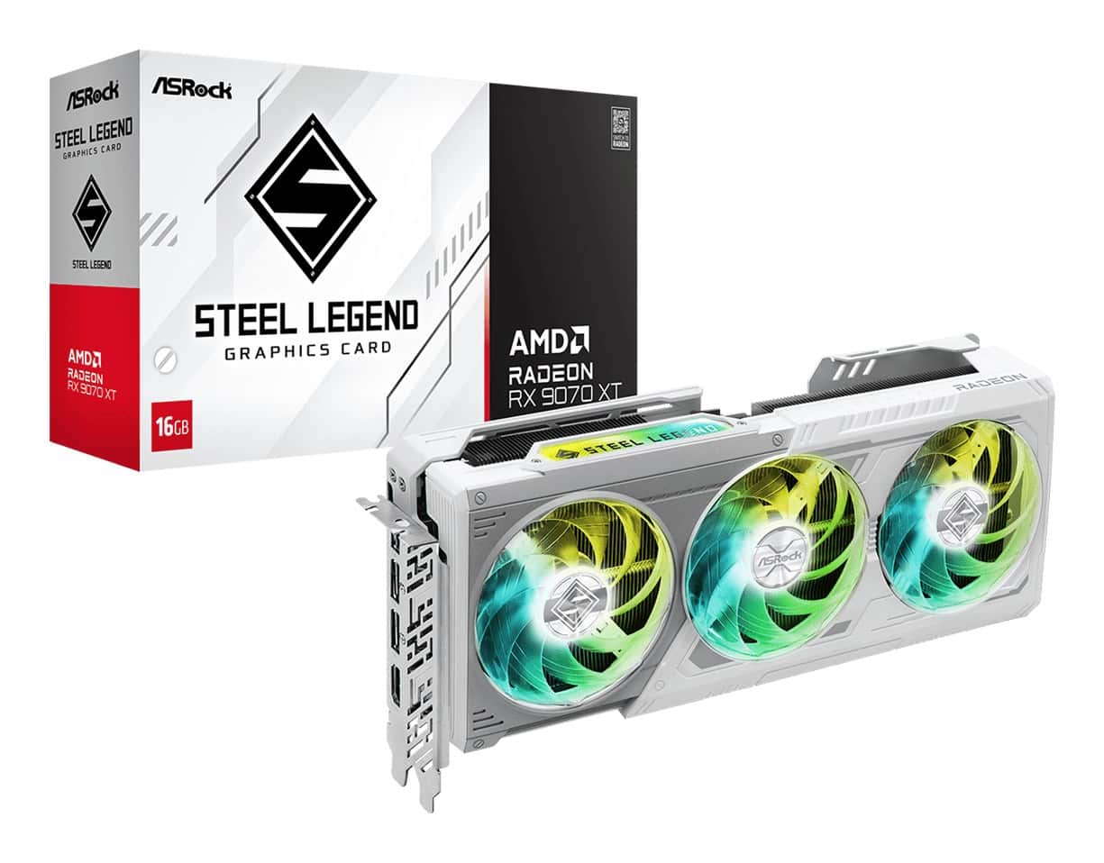 Karta graficzna ASRock Radeon RX 9070 XT Steel Legend 16GB — zdjęcie 1 z 6