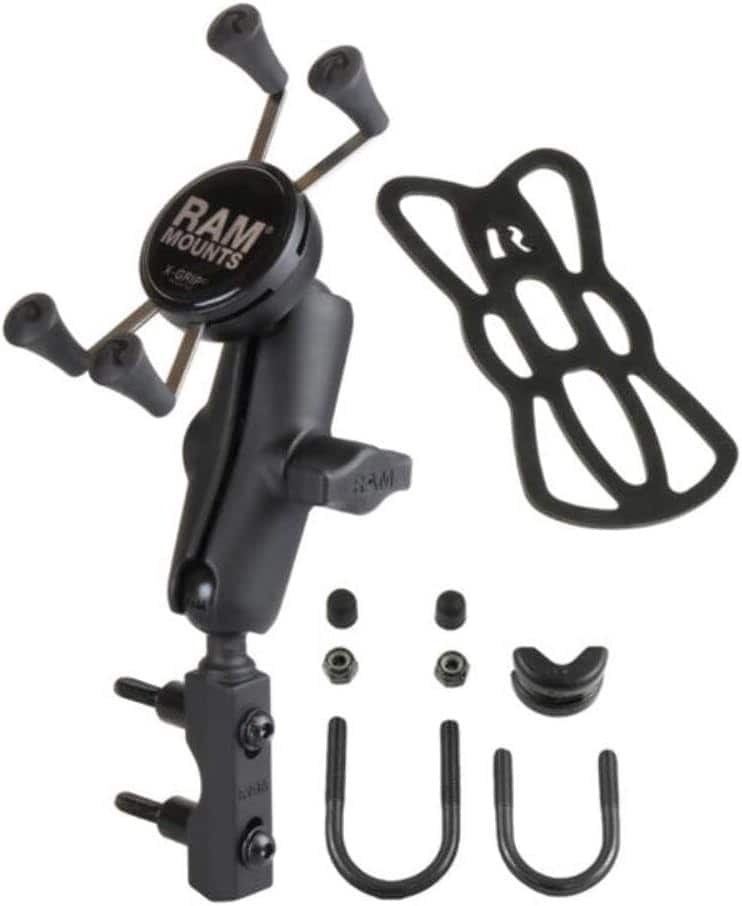 Uchwyt na telefon RAM® X-Grip® z podstawką na zbiornik hamulca/sprzęgła - średni — zdjęcie 1 z 3