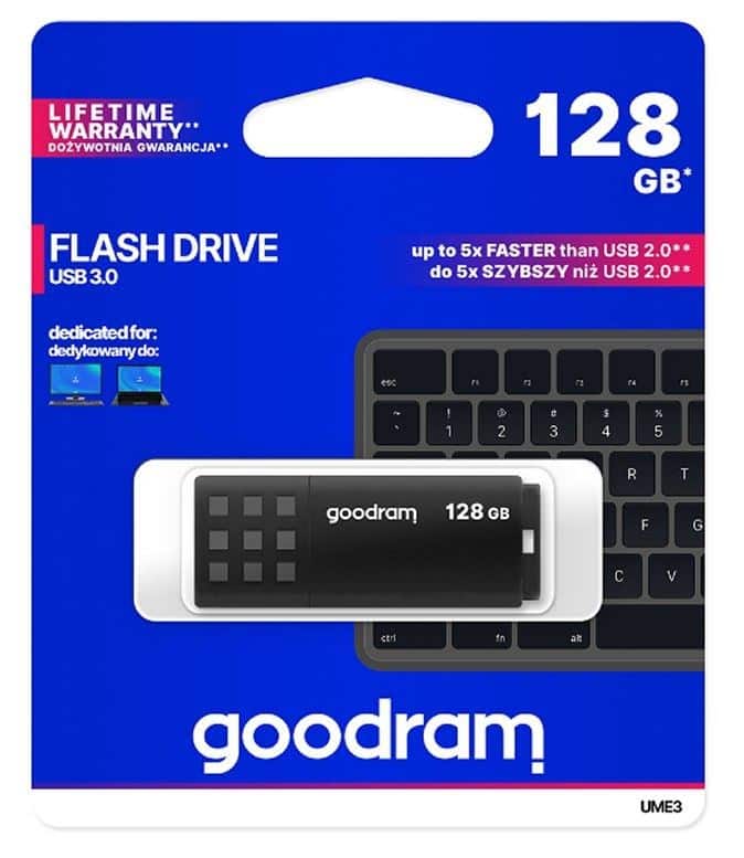 Pendrive GoodRam UME3 128GB USB 3.0 Czarny — zdjęcie 1 z 4