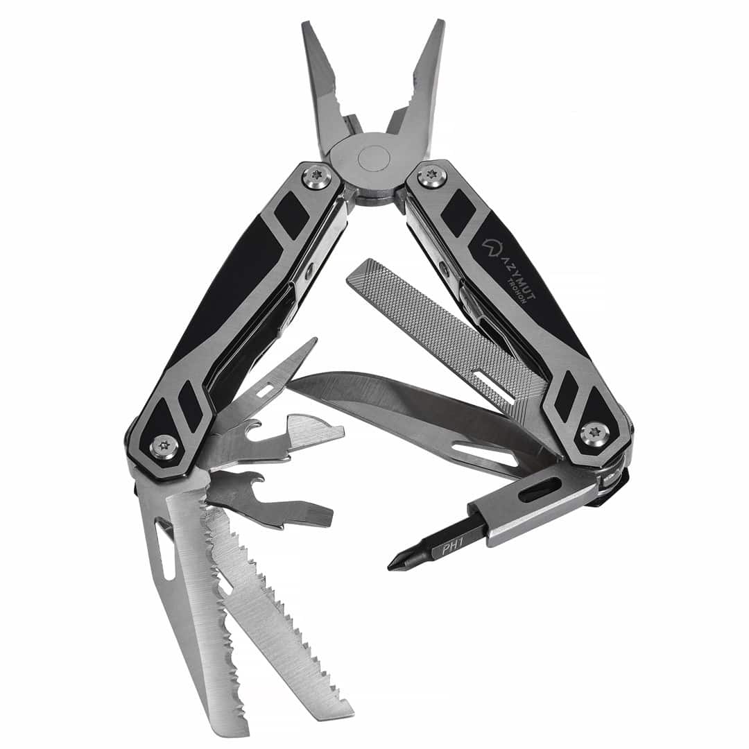 Multitool AZYMUT Trohon - 12 narzędzi +8 bitów — zdjęcie 1 z 8