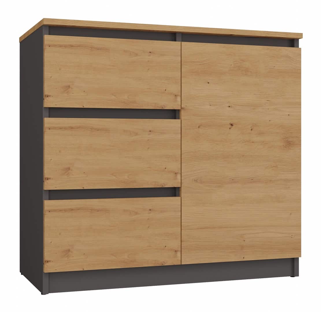 KOMODA 1 DRZWI 3 SZUFLADY ANT/ART BLAT ART KOMPLET — zdjęcie 1 z 4