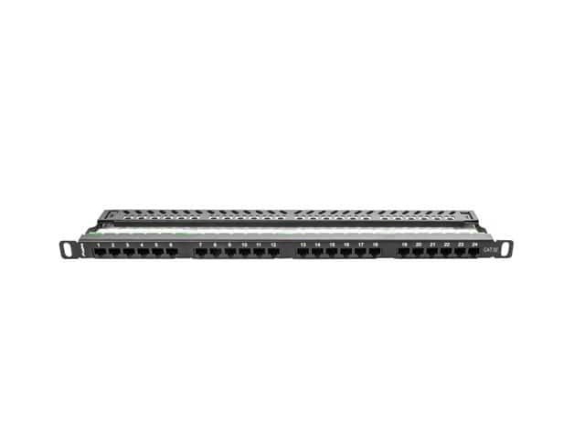 Patch panel Lanberg PPU5-0024-B, kat. 5e, 0.5U — zdjęcie 1 z 5