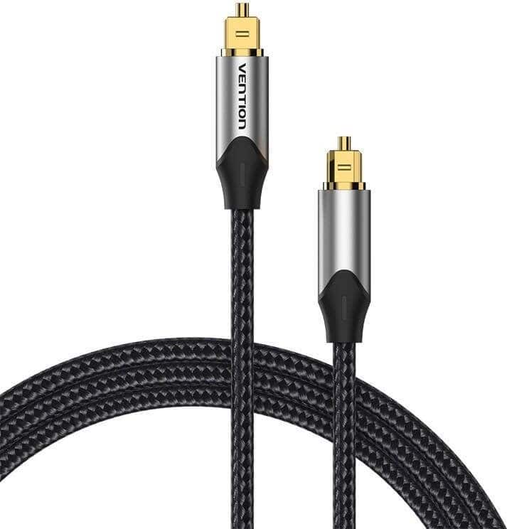 Kabel audio optyczny Vention w oplocie z aluminiowym złączem 5m szary — zdjęcie 1 z 4