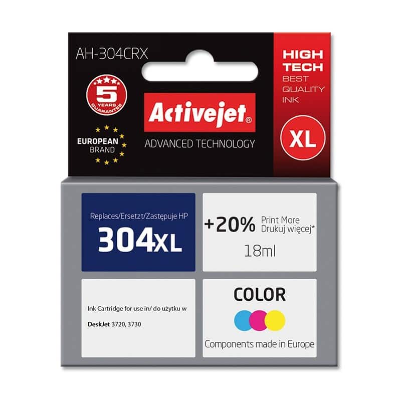 Activejet AH-304CRX Tusz, Kompatybilny z HP DeskJet, Envy — zdjęcie 1 z 2