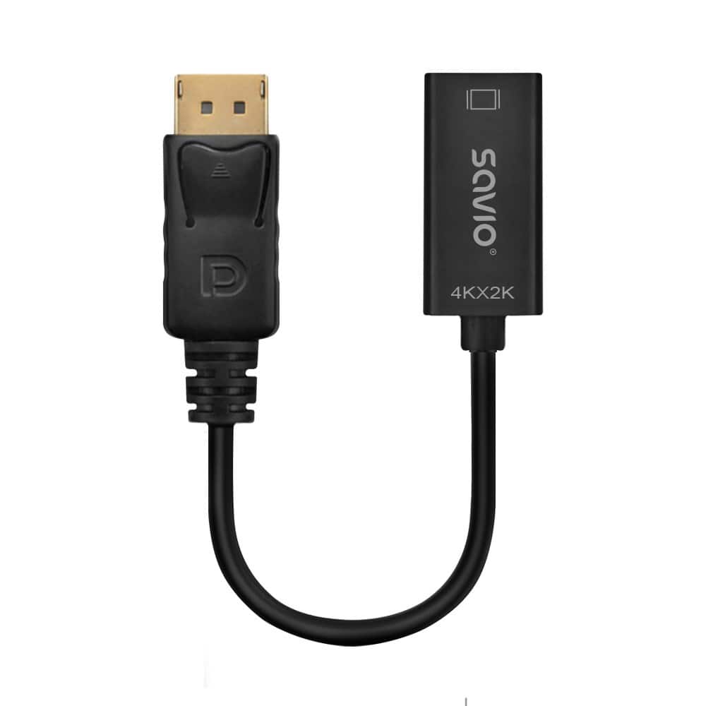SAVIO ADAPTER DISPLAYPORT (M) V1.2 - HDMI A (F) V1.4, 4K AK-62 — zdjęcie 1 z 5