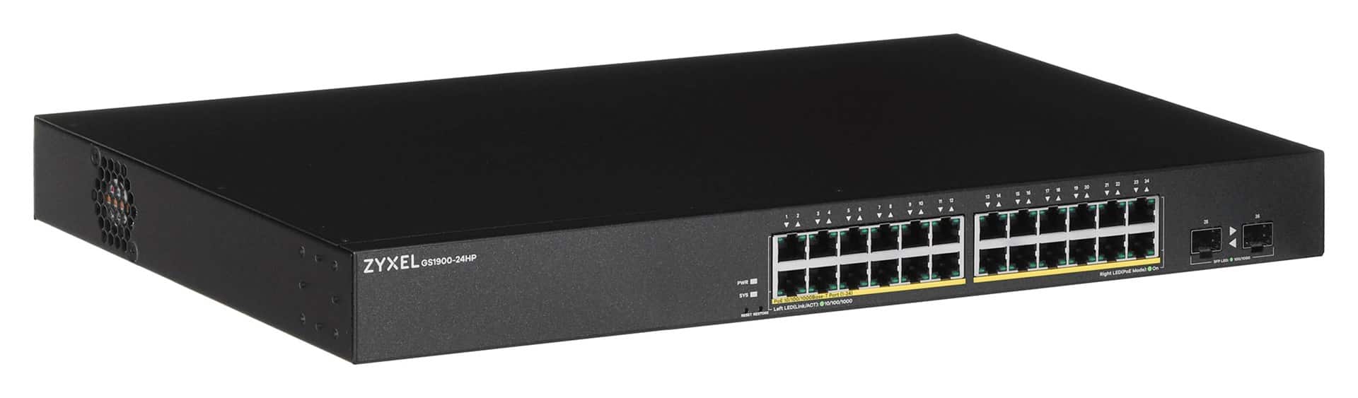 Switch Zyxel GS1900-24HP 26p PoE (PoE+: 24;) 170W Managed Gigabit — zdjęcie 1 z 8