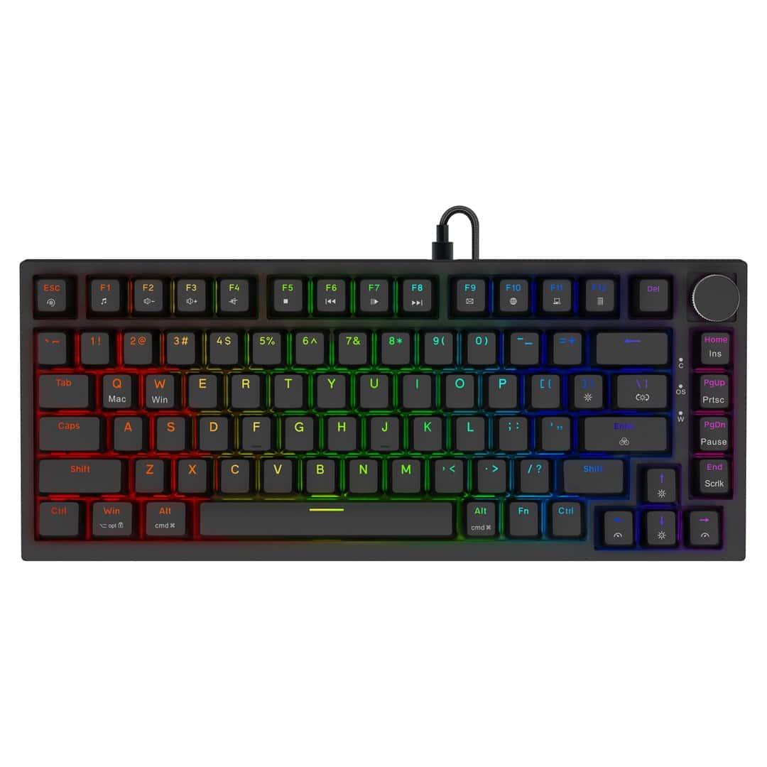 SAVIO KLAWIATURA MAGNETYCZNA ASTRAL BLACK OUTEMU WHITE JADE RGB — zdjęcie 1 z 7