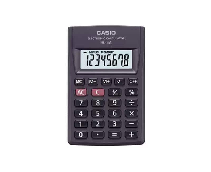 CASIO Kalkulator kieszonkowy HL-4A-B 8-cyfrowy 56x87mm czarny