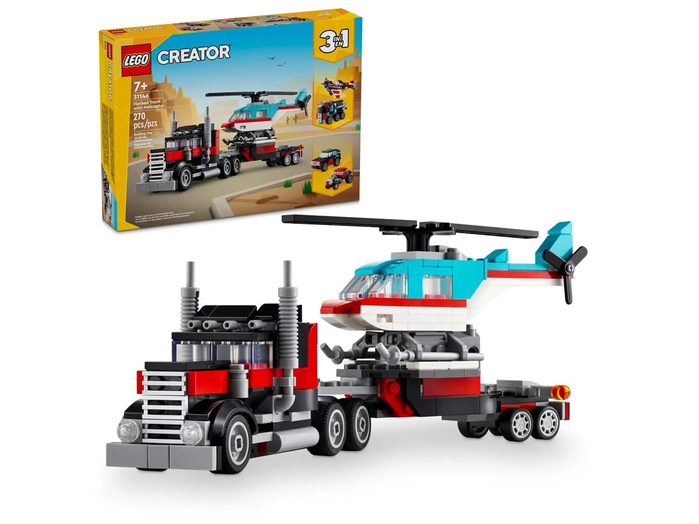 LEGO Creator 3w1 - Ciężarówka, Platforma, Helikopter — zdjęcie 1 z 8