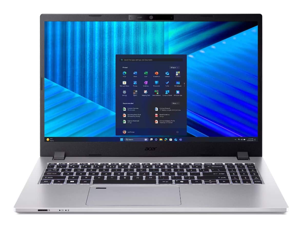 Acer TravelMate P2 TMP215-75-G2-TCO Ultra 5 125H 15,6"FHD IPS 300n AG 16GB DDR5 5600 SSD512 Intel Arc Graphics WLAN+BT LAN Cam1080p 53Wh FpR W11Pro Pure Silver 3Y OnSite — zdjęcie 1 z 8