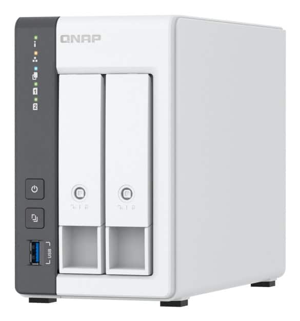 Qnap TS-216G, Tower, 2 x 2.5"/3.5" SATA, ARM 2.0GHz Quad core, 4GB, 1 x 2.5GbE + 1 x GbE, External adapter (PSU) — zdjęcie 1 z 6