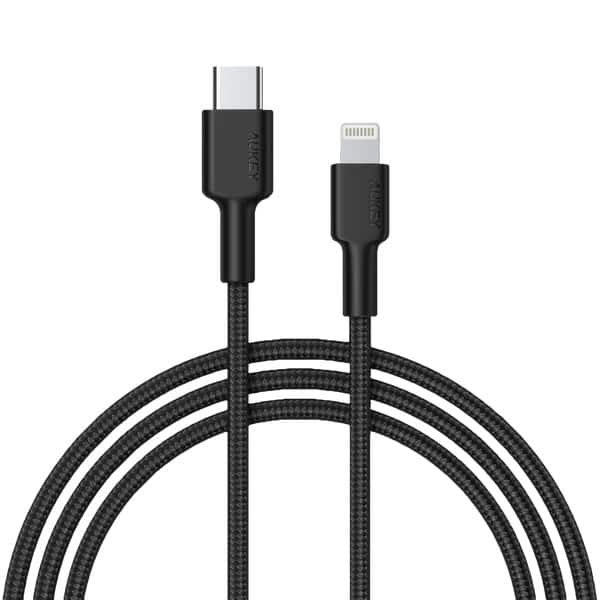 AUKEY CB-CL02 NYLONOWY KABEL USB C-LIGHTNING 1.2M — zdjęcie 1 z 3