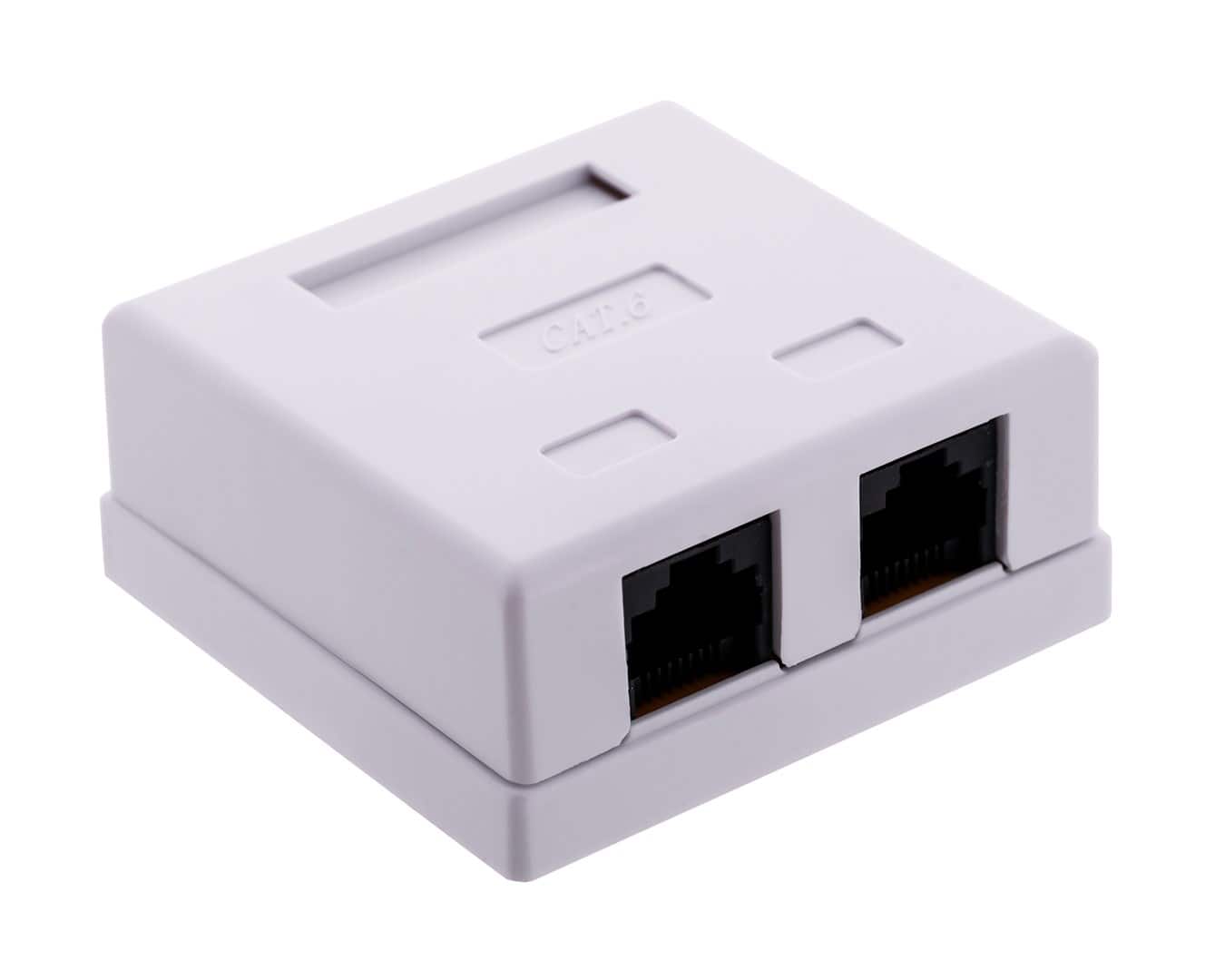 ALANTEC Gniazdo natykovę UTP kat.6 2xRJ45 — zdjęcie 1 z 7